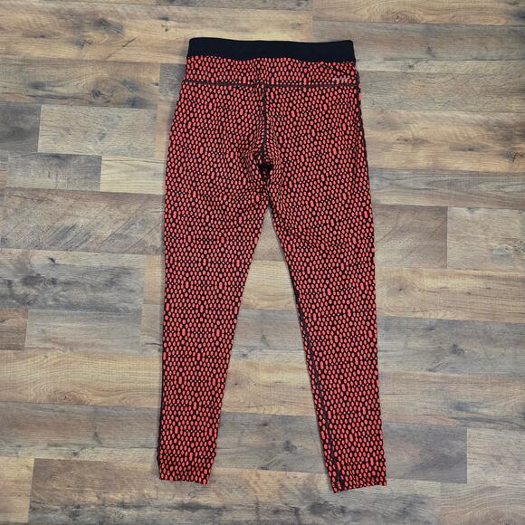 Nike Women’s Running Stretch Leggings Black w/ Red Dot Design Size M - Picture 3 of 7